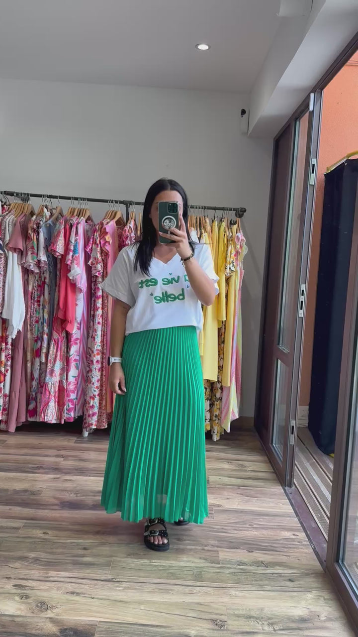 Teeshirt la vie est belle vert