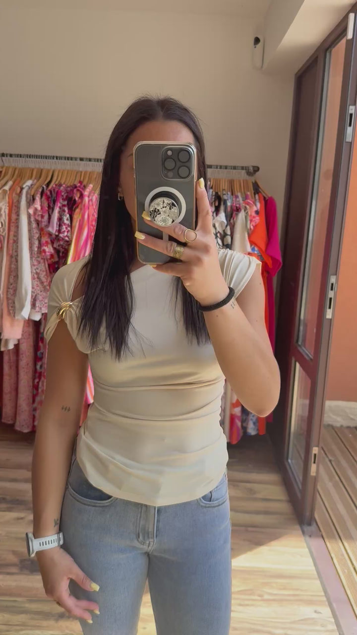 Teeshirt Linda beige