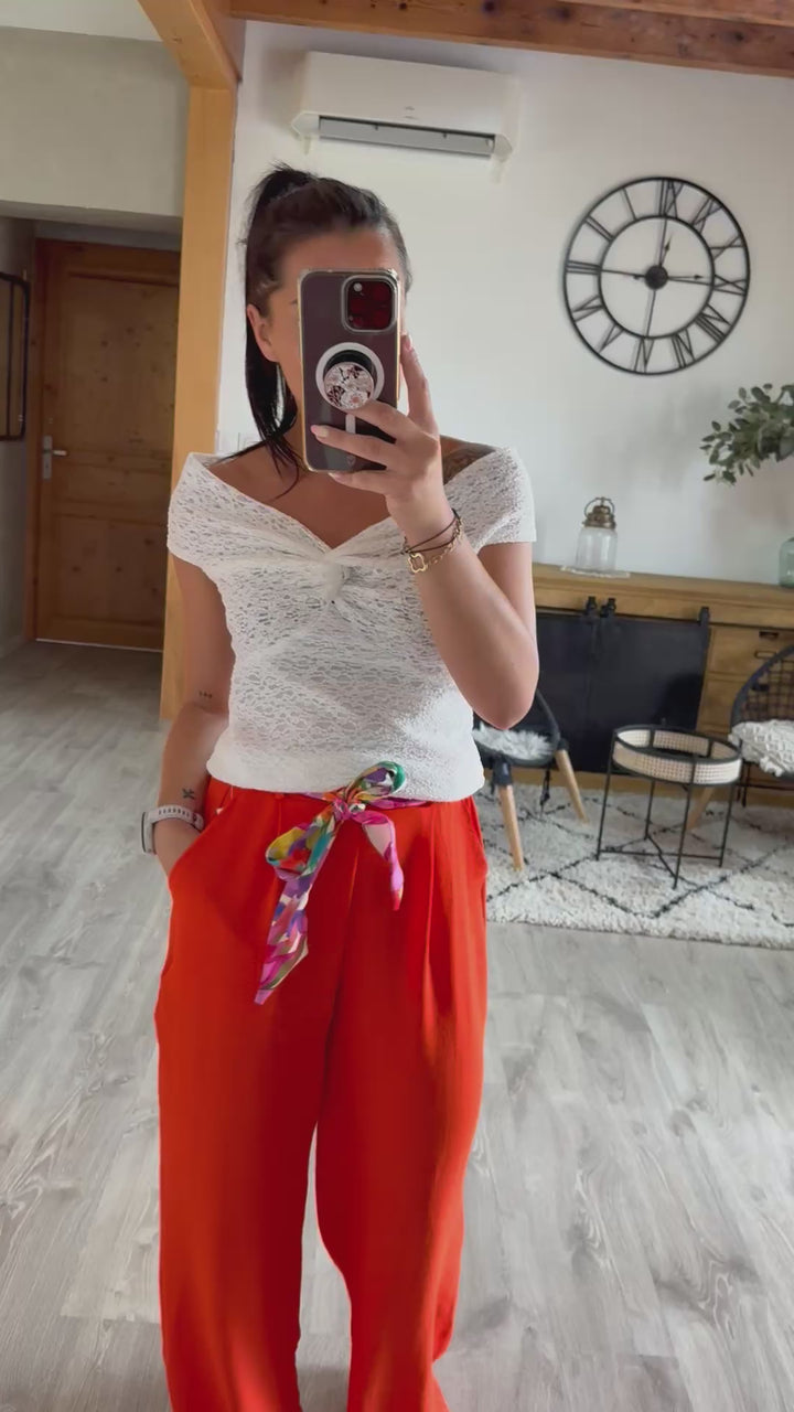 Pantalon Eliam orange