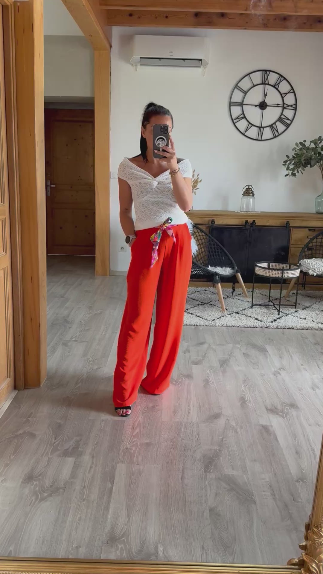 Pantalon Eliam orange