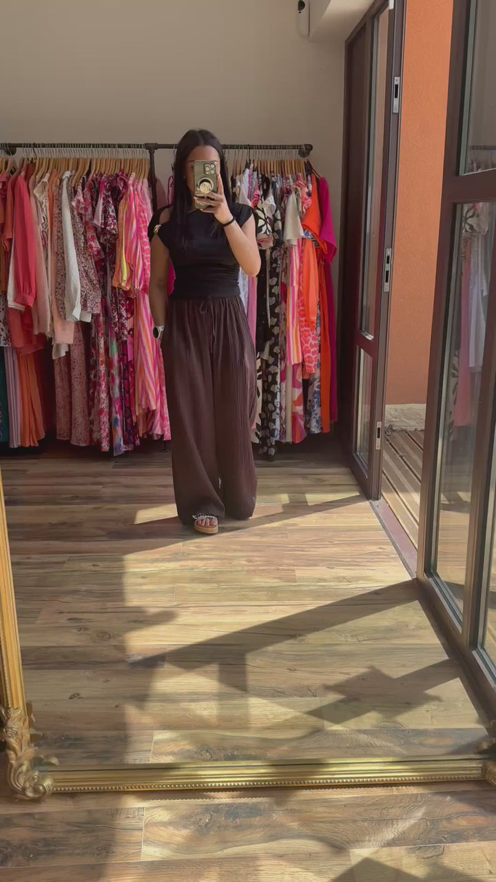 Pantalon gaze Chocolat