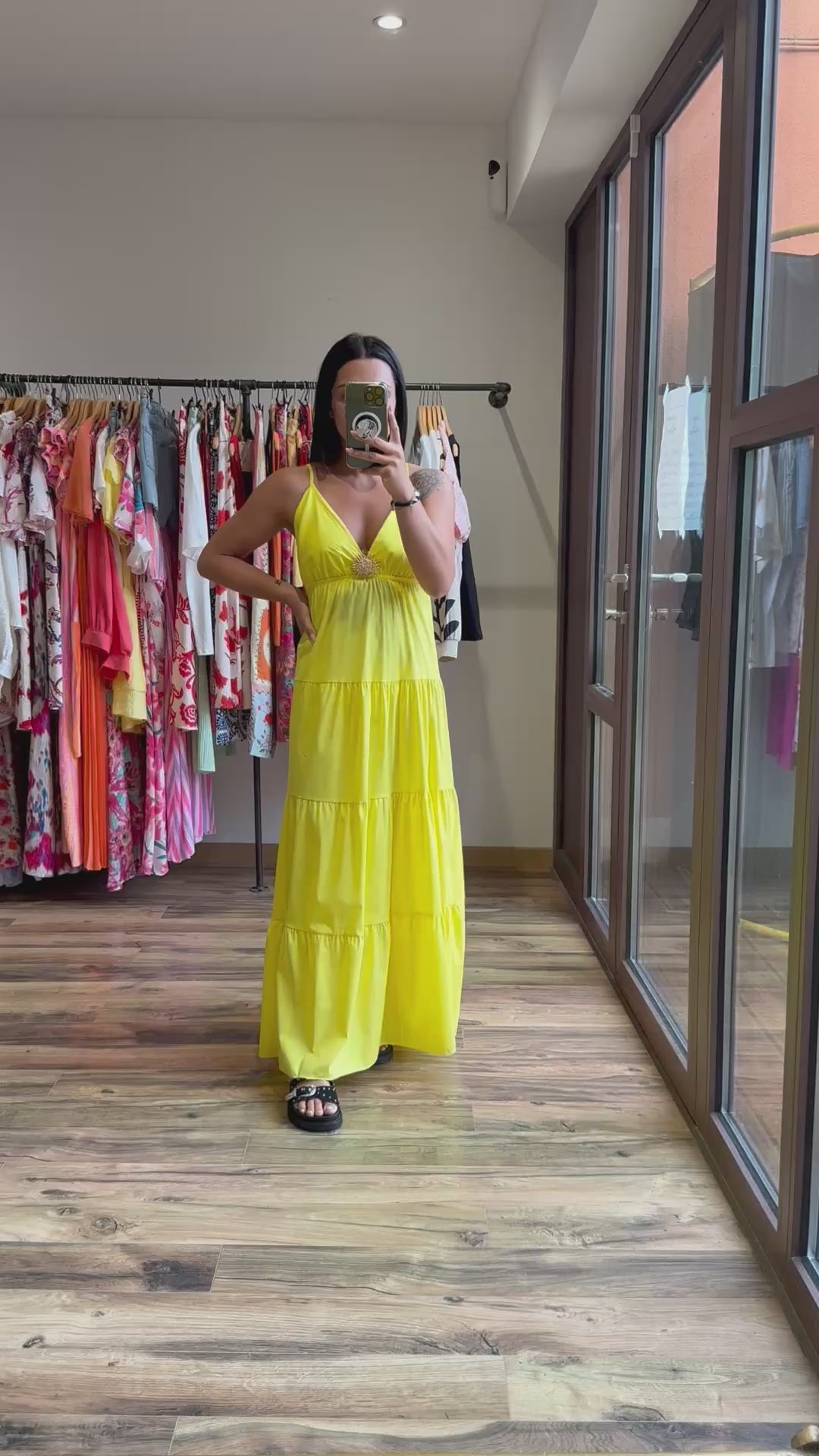 Robe longue Tristan jaune