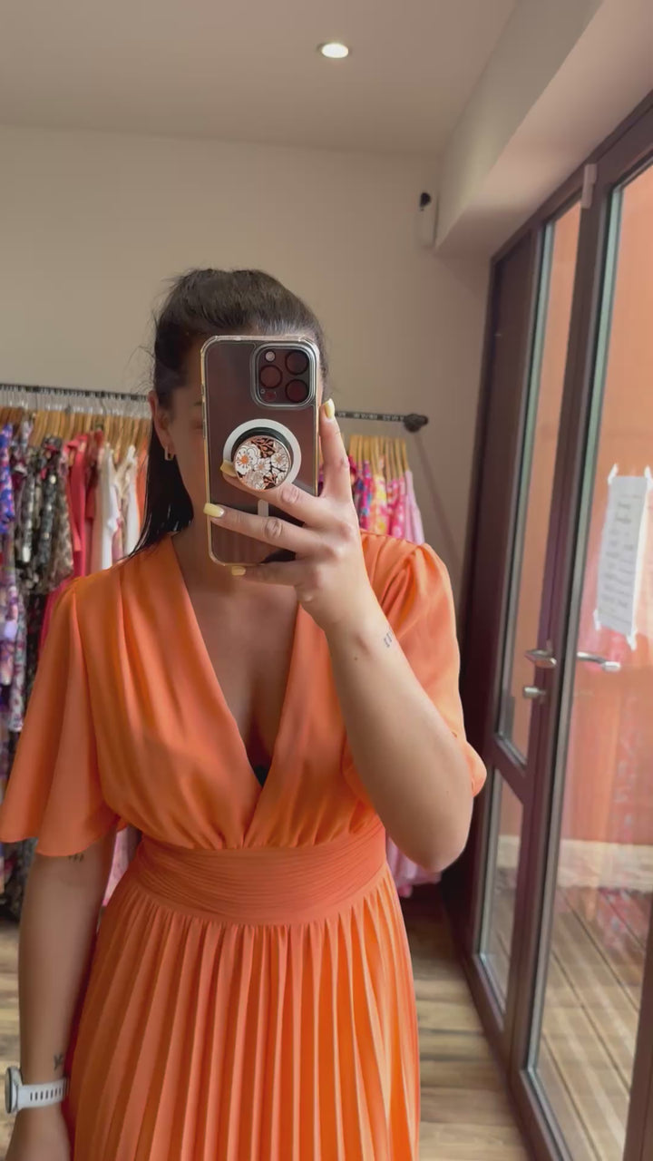 Robe longue Aglaé orange