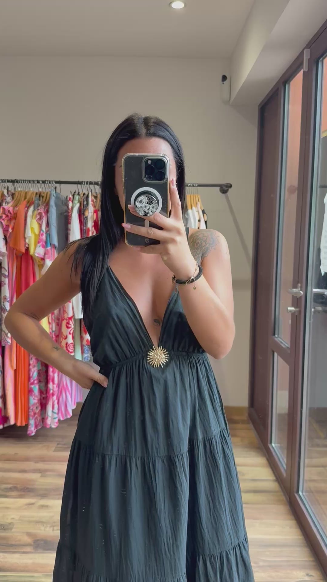 Robe longue Graciella noir