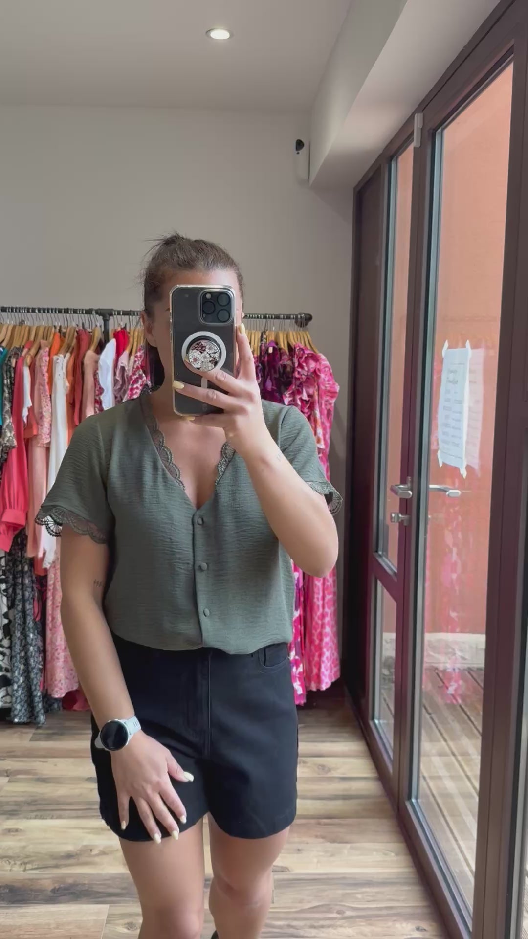 Chemise Mirta CURVY kaki