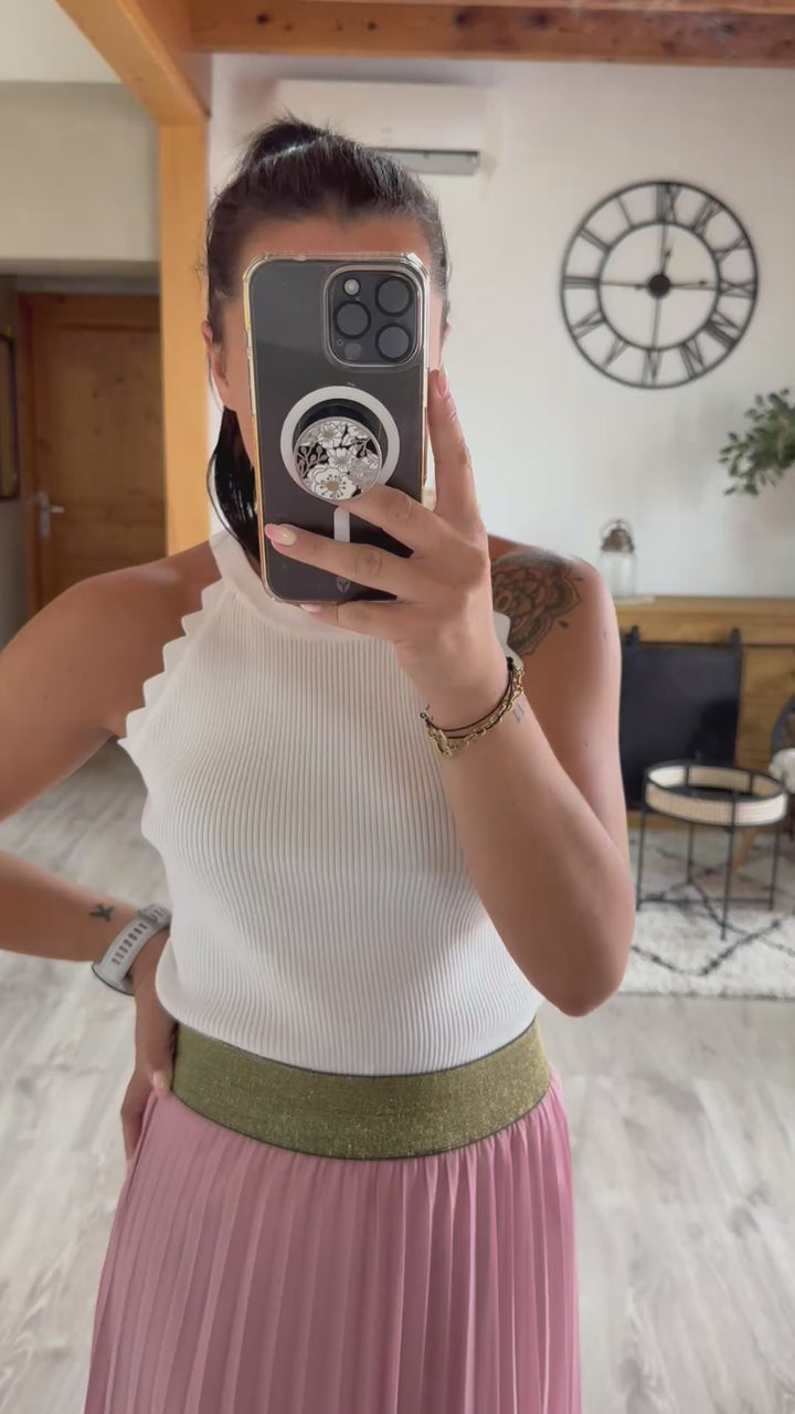 Jupe longue rose Gambi