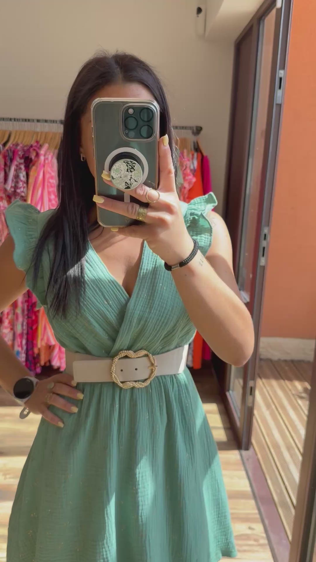 Robe Maya vert d’eau CURVY