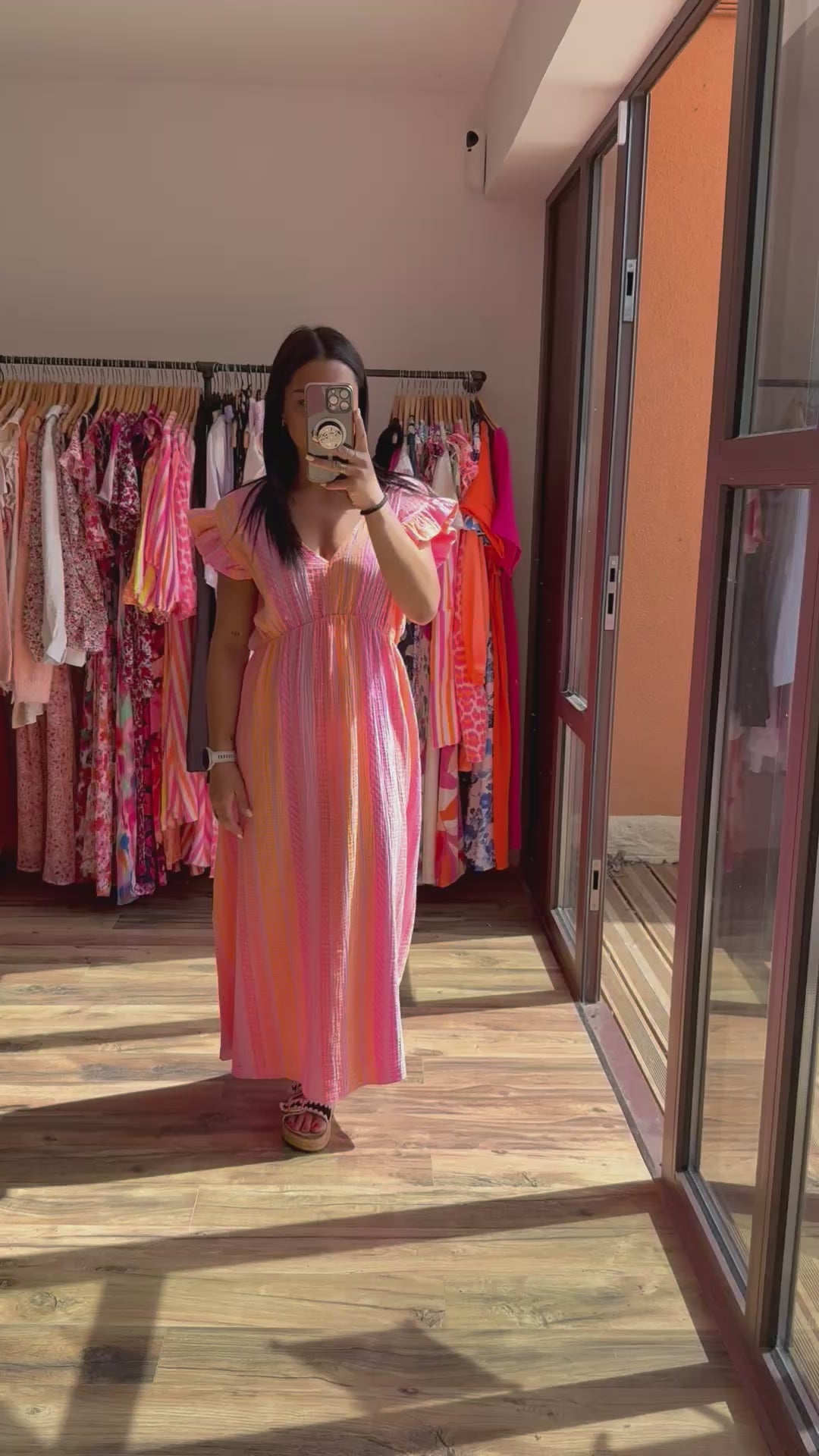 Robe longue Pier rose