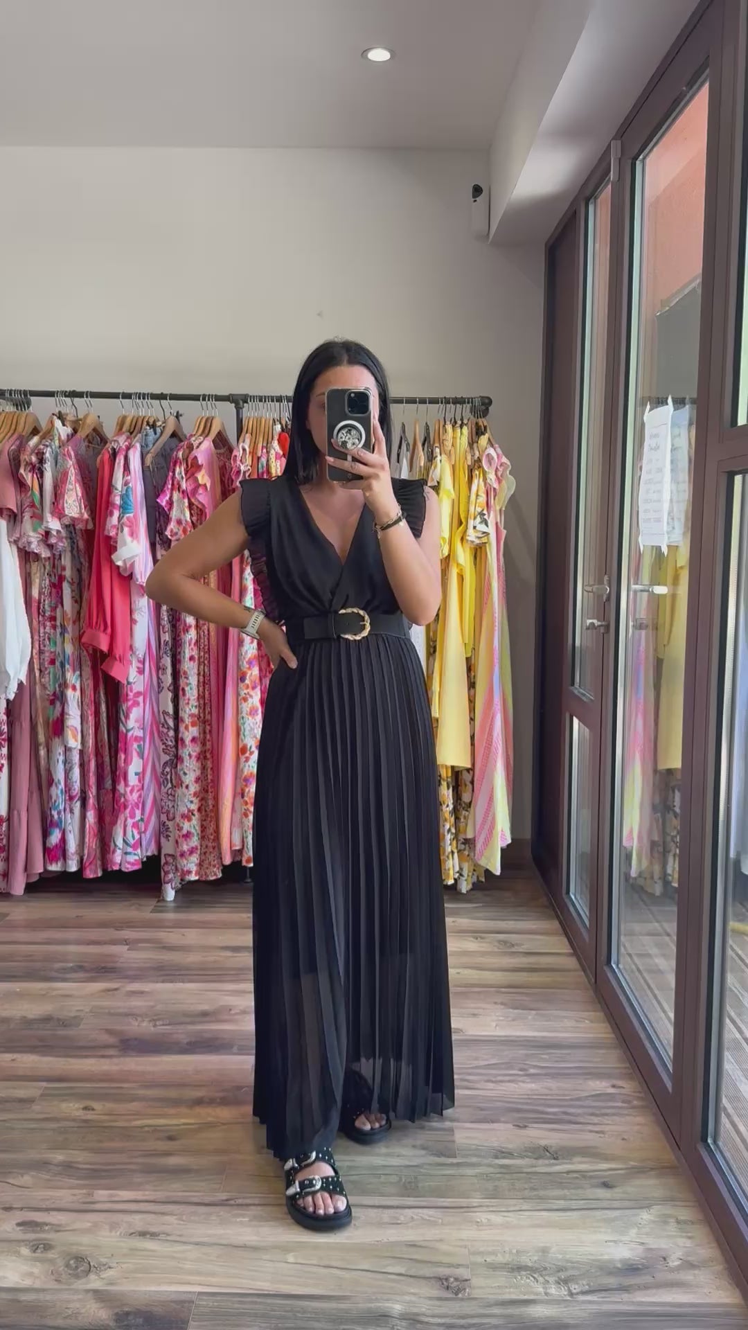 Robe longue Berenice noir PRECOMMANDE