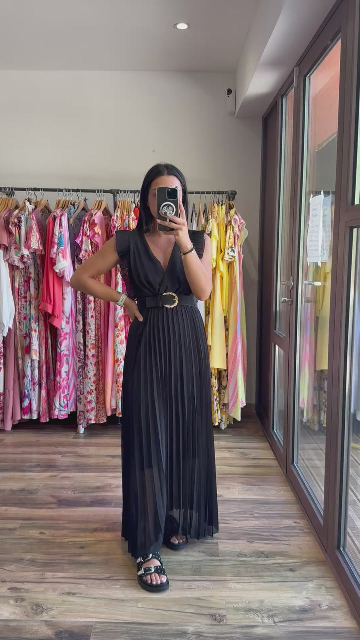 Robe longue Berenice noir PRECOMMANDE